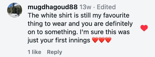 The white shirt is still my favourite thing to wear and you are definitely on to something. I'm sure this was just your first innings ❤️❤️❤️